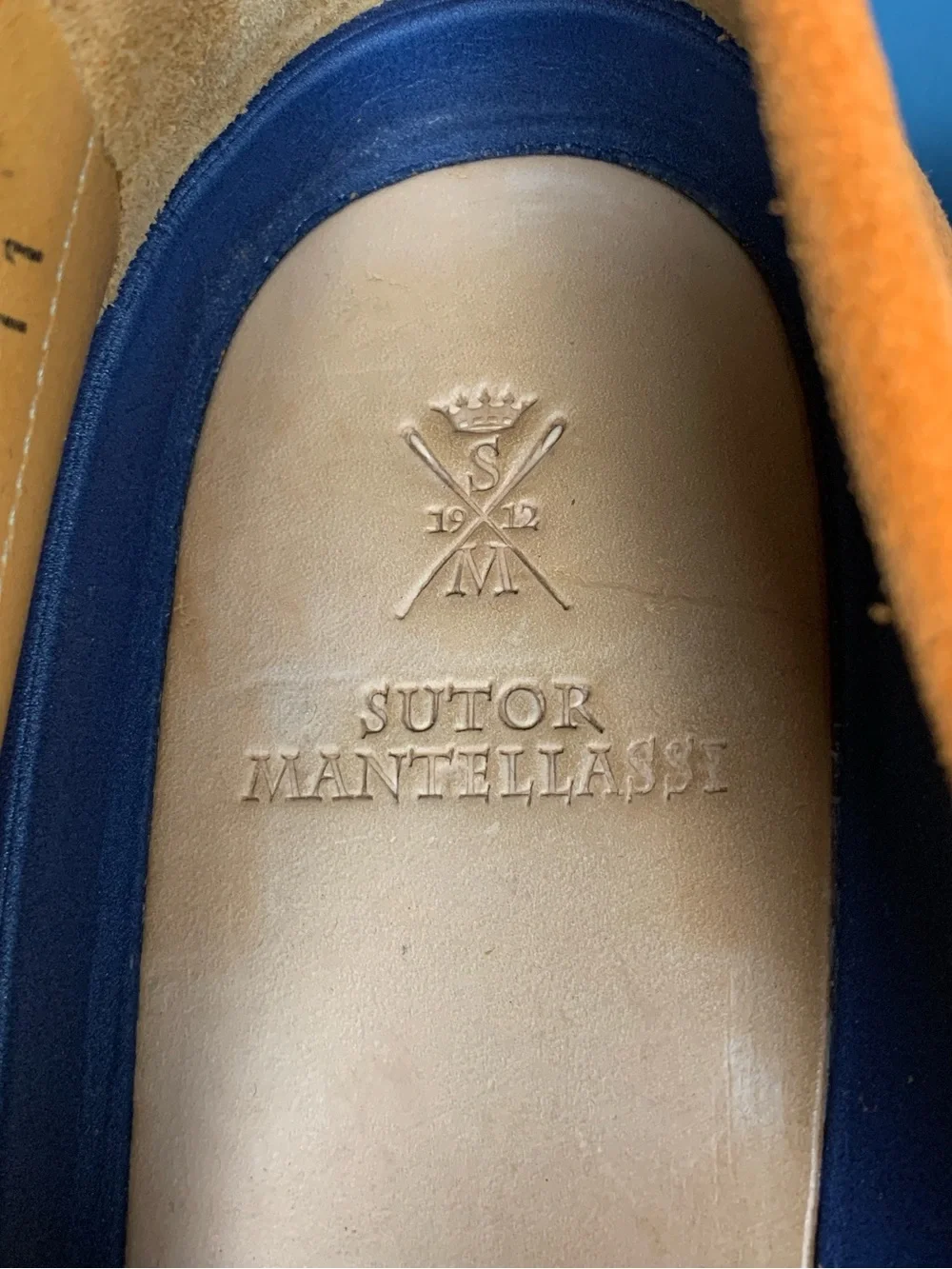 Sutor Mantellassi Suede Driving Loafers in Orange